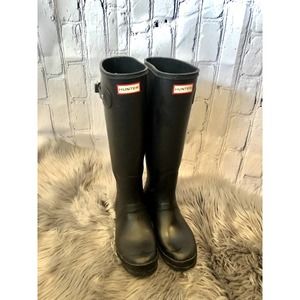 Hunter Black Tall Rain Boots  Sz. 9